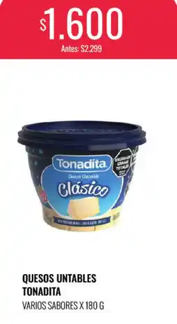 Supermercados Tadicor Tonadita quesos untables varios sabores oferta