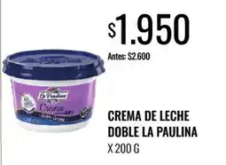 Supermercados Tadicor La paulina crema de leche doble oferta