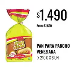 Supermercados Tadicor Pan para pancho veneziana oferta