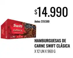 Supermercados Tadicor Swift hamburguesas de carne clásica oferta