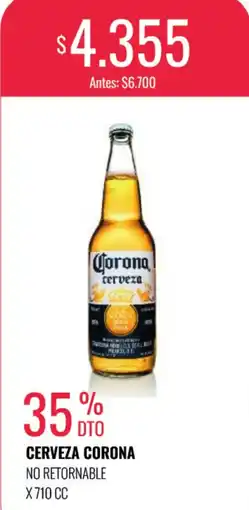 Supermercados Tadicor Corona cerveza no retornable oferta