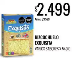 Supermercados Tadicor Exquisita bizcochuelo varios sabores oferta