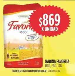 Supermercados Vea Favorita harina 000, paq. oferta