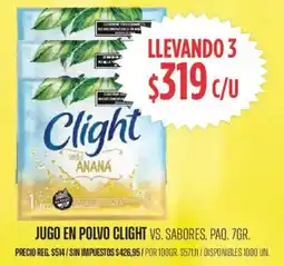 Supermercados Vea Jugo en polvo clight vs. sabores, paq. oferta