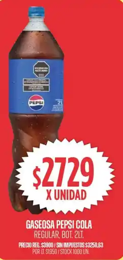 Supermercados Vea Pepsi cola gaseosa regular, bot. oferta