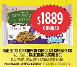 Supermercados Vea Cuisine & Co galletitas con chips de chocolate paq. oferta