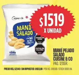 Supermercados Vea Cuisine & Co manií pelado salado paq. oferta