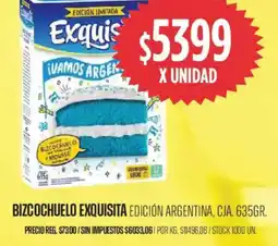 Supermercados Vea Exquisita bizcochuelo edición argentina, cja. oferta