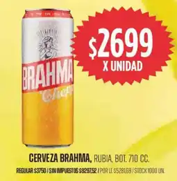 Supermercados Vea Brahma cerveza rubia, bot. oferta