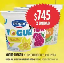 Supermercados Vea Yogur tregar vs. presentaciones, pot. oferta
