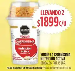 Supermercados Vea La serenísima yogur nutrición activa cereales, pot. oferta