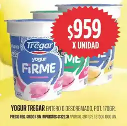 Supermercados Vea Tregar yogur entero o descremado, pot. oferta