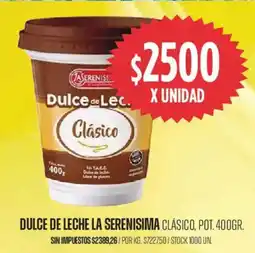 Supermercados Vea La serenisima dulce de leche clásico, pot. oferta