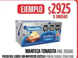 Supermercados Vea Manteca tonadita paq. oferta