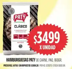 Supermercados Vea Hamburguesas paty de carne, paq. oferta