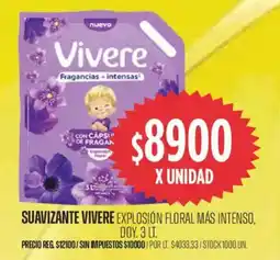 Supermercados Vea Vivere suavizante explosión floral más intenso oferta