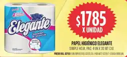 Supermercados Vea Elegante papel higiénico simple hoja, paq. oferta