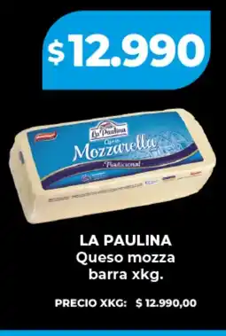 Supermayorista Vital La paulina queso mozza barra oferta