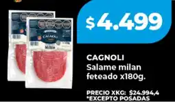 Supermayorista Vital Cagnoli salame milan feteado oferta