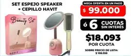 Supermayorista Vital Beauty set espejo speaker + cepillo havit oferta