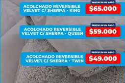 Supermayorista Vital Acolchado reversible velvet c/ sherpa - king oferta