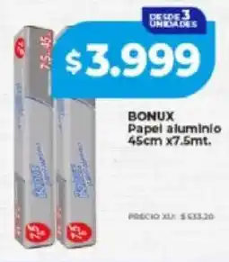 Supermayorista Vital Bonux papel aluminio oferta