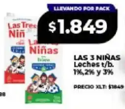 Supermayorista Vital Las 3 niñas leches t/b. 1%,2% y 3% oferta