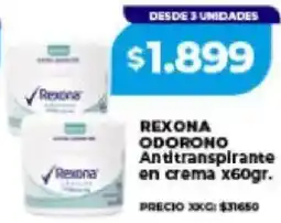 Supermayorista Vital Rexona odorono antitranspirante en crema oferta