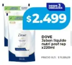 Supermayorista Vital Dove jabon liquido nutri prof rep oferta