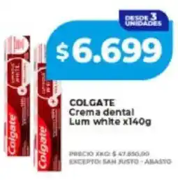 Supermayorista Vital Colgate crema dental lum white oferta
