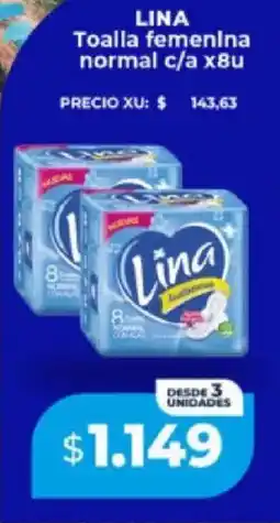 Supermayorista Vital Lina toalla femenina normal c/a oferta