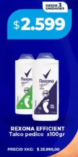 Supermayorista Vital Rexona efficient talco pedico oferta