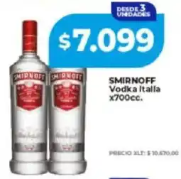 Supermayorista Vital Smirnoff vodka italla oferta
