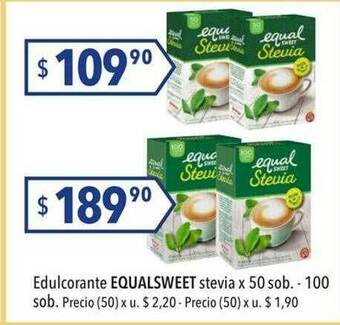 Hergo Edulcorante Equalsweet Stevia oferta