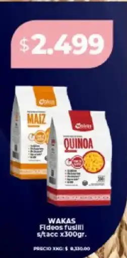 Supermayorista Vital Wakas fideos fusilli s/tacc oferta