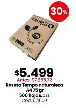 Coto Resma tempo naturaleza A4 oferta