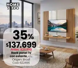 Coto Home studio rack panel tv con estante oferta