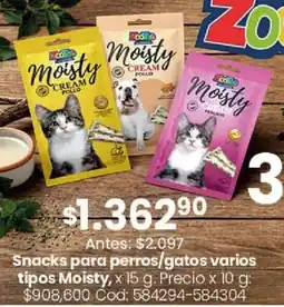Coto Moisty snacks para perros/gatos varios tipos oferta