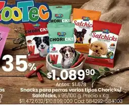 Coto Snacks para perros varios tipos choricks salchicks oferta