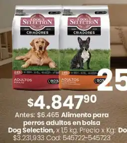 Coto Alimento para perros adultos en bolsa dog selection oferta