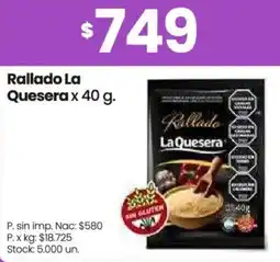 Changomas Rallado la quesera oferta