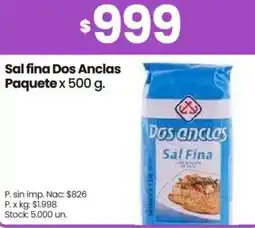 Changomas Dos anclas sal fina paquete oferta