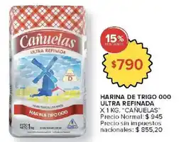 Carrefour Cañuelas harina de trigo 000 ultra refinada oferta