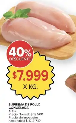 Carrefour Suprema de pollo congelada oferta