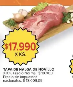 Carrefour Tapa de nalga de novillo oferta
