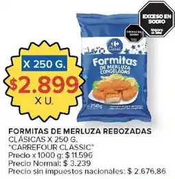 Carrefour Carrefour classic formitas de merluza rebozadas clásicas oferta
