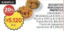 Carrefour Bocaditos rebozados prefritos calabaza y mozzarella oferta