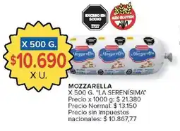 Carrefour La serenísima mozzarella oferta