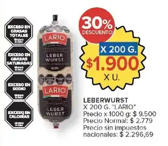 Carrefour Lario leberwurst oferta