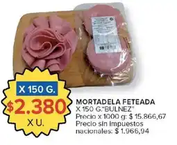 Carrefour Bulnez mortadela feteada oferta